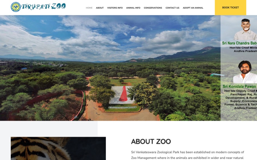 Tirupati Zoo — SV Zoological Park — Tourism website · Tirupati developed by Madhusudhan